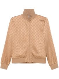Gucci GG Jacquard Jacket Brown at Farfetch